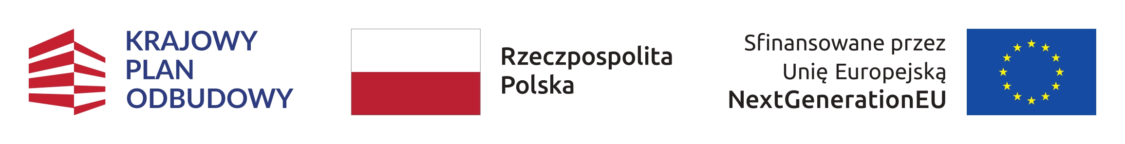 Logotypy Krajowego Planu Odbudowy i Unii Europejskiej